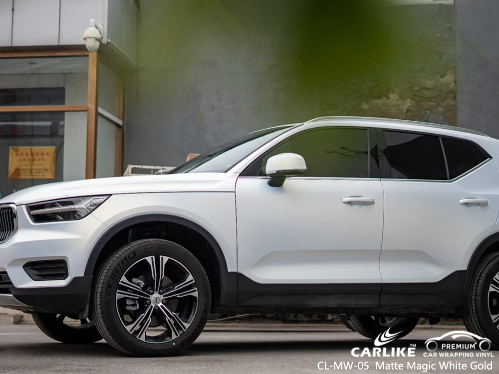 Proveedor de vinilo para automóviles CL-MW-05 Magic White Gold mate para VOLVO